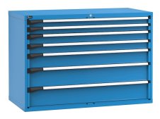 Cassettiera Fami Master 1428x726x1000mm blu con 7 cassetti ad estrazione telescopica