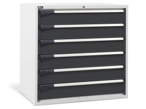 Cassettiera per industria Fami Master DE 1020x726x1000mm bicolore con 6 cassetti, 2000Kg
