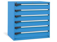 Cassettiera per industria Fami Master DE 1020x726x1000mm blu con 6 cassetti, 2000Kg