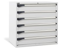 Cassettiera per industria Fami Master DE 1020x726x1000mm grigio con 6 cassetti, 2000Kg