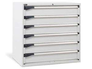 Cassettiera per industria Fami Master DE 1020x726x1000mm grigio con 6 cassetti, 2000Kg