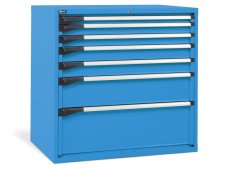 Cassettiera per industria Fami Master DE 1020x726x1000mm blu con 7 cassetti, 2000Kg