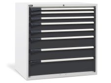 Cassettiera per industria Fami Master DE 1020x726x1000mm bicolore con 8 cassetti, 2000Kg