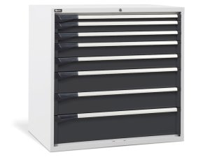 Cassettiera per industria Fami Master DE 1020x726x1000mm bicolore con 8 cassetti, 2000Kg