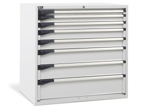 Cassettiera per industria Fami Master DE 1020x726x1000mm grigio con 8 cassetti, 2000Kg