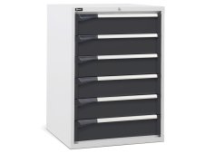 Cassettiera per industria Fami Master DE 714x726x1000mm bicolore con 6 cassetti, 2000Kg