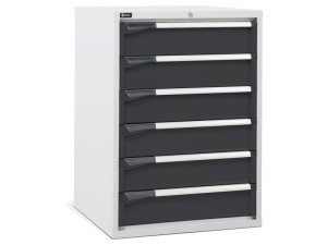Cassettiera per industria Fami Master DE 714x726x1000mm bicolore con 6 cassetti, 2000Kg