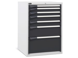 Cassettiera per industria Fami Master DE 714x726x1000mm bicolore con 7 cassetti, 2000Kg