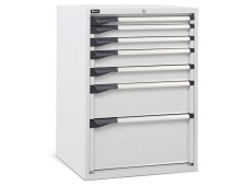Cassettiera per industria Fami Master DE 714x726x1000mm grigio con 7 cassetti, 2000Kg