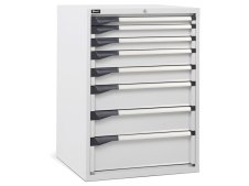 Cassettiera per industria Fami Master DE 714x726x1000mm grigio con 8 cassetti, 2000Kg