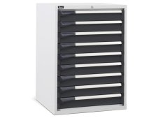 Cassettiera per industria Fami Master DE 714x726x1000mm bicolore con 9 cassetti, 2000Kg