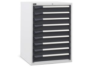 Cassettiera per industria Fami Master DE 714x726x1000mm bicolore con 9 cassetti, 2000Kg