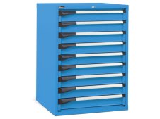 Cassettiera per industria Fami Master DE 714x726x1000mm blu con 9 cassetti, 2000Kg