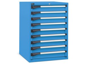 Cassettiera per industria Fami Master DE 714x726x1000mm blu con 9 cassetti, 2000Kg