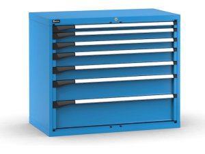 Cassettiera Fami Master blu a 7 cassetti ad estrazione totale 1020x573x850mm