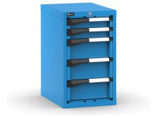 Cassettiera da banco Fami Master blu a 5 cassetti ad estrazione regolabile 408x573x700mm