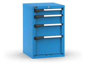 Cassettiera da banco Fami Master blu a 4 cassetti ad estrazione regolabile 561x573x850mm