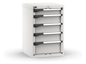 Cassettiera da banco Fami Master grigio a 5 cassetti ad estrazione regolabile 561x573x850mm