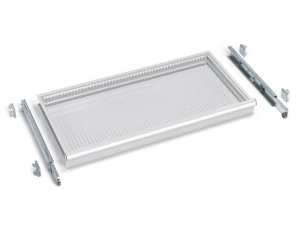 Cassetto estrazione telescopica porta boccole NC 908x449x135mm frontale 150mm, portata 100Kg
