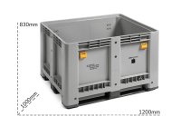 Cassone industriale ADR Fami 1200x1000x830mm per merci pericolose, 610lt