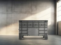 Cassone sovrapponibile Fami 1200x800x800mm in PE-HD, 550lt