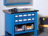 Copertura in acciaio gommato Fami per banchi con piano in legno, 1504x754x22mm