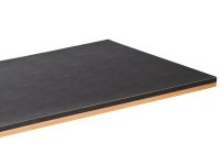 Copertura in acciaio gommato Fami per banchi da lavoro con piano in multiplex, 2000x750x22mm