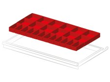Set 24 elementi di separazione per cassetti Fami Gear Garage frontale 100-125mm, 54x27EH