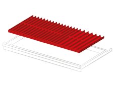 Set 58 elementi di separazione per cassetti Fami Gear Garage frontale 50-300mm, 54x27EH