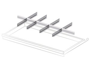 Set 9 divisori fessurati per cassetti Fami Gear Garage frontale 75mm, 54x27EH