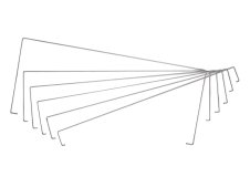 Fermi di sicurezza per cassettiera Fami Visual Box a 4 cassetti, 610x140mm(10pz)