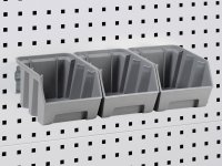 Set 3 contenitori Fami Picking Box Air 160x234x127mm per pareti forate portautensili