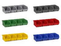 Set 4 contenitori Fami Picking Box Air 108x173x76mm per pareti forate portautensili