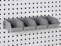 Set 4 contenitori Fami Picking Box Air 108x173x76mm per pareti forate portautensili