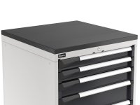 Piano superiore in acciaio gommato Fami 1428x726x23mm per cassettiere Master 78x36EH