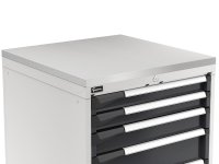 Piano superiore in acciaio inox Fami 1428x726x23mm per cassettiere Master 78x36EH