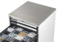 Piano superiore in acciaio inox Fami 714x726x23mm per cassettiere Master 36x36EH