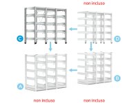 Scaffalatura aggiuntiva superiore Fami ST1207 1166x521x1048mm, attacco a struttura ST1205