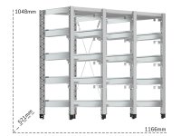 Scaffalatura aggiuntiva superiore Fami ST1207 1166x521x1048mm, attacco a struttura ST1205