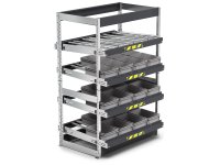 Scaffale dinamico a rulli Fami Kanban FIFO ST1401 1400x1009x2009mm a 4 telai inclinati
