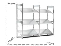 Scaffale a 6 piani inclinati Fami ST2604 2671x521x2016mm metodo LIFO