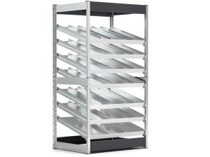Scaffale Fami Kanban FIFO 1057x821x2016mm con 7 piani inclinati e separatori