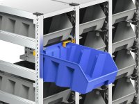 Scaffale con guide a slitta Fami ST1209 1209x521x1109mm con 9 contenitori Picking Box Air