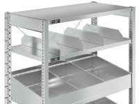 Scaffale per minuteria Fami ST1026 1057x321x2011mm a 6 piani con divisori