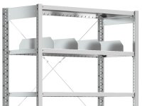 Scaffale Fami ST1024 1057x521x2011mm con 6 piani, divisori per contenitori 4A5 e cassetto