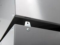 Scaffale per 12 contenitori RK Box Air Fami 496x304x546mm grigio scuro con coperchi e frontalini