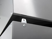 Scaffale per 12 contenitori RK Box Air Fami 496x304x546mm grigio chiaro con divisori e frontalini