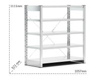 Scaffale a 5 piani Fami ST1045 1057x521x1111mm con 12 contenitori Picking Box Air