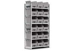 Scaffale a 6 piani Fami ST1053 1057x521x2131mm con 18 contenitori Picking Box Air