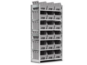 Scaffale a 6 piani Fami ST1053 1057x521x2131mm con 18 contenitori Picking Box Air